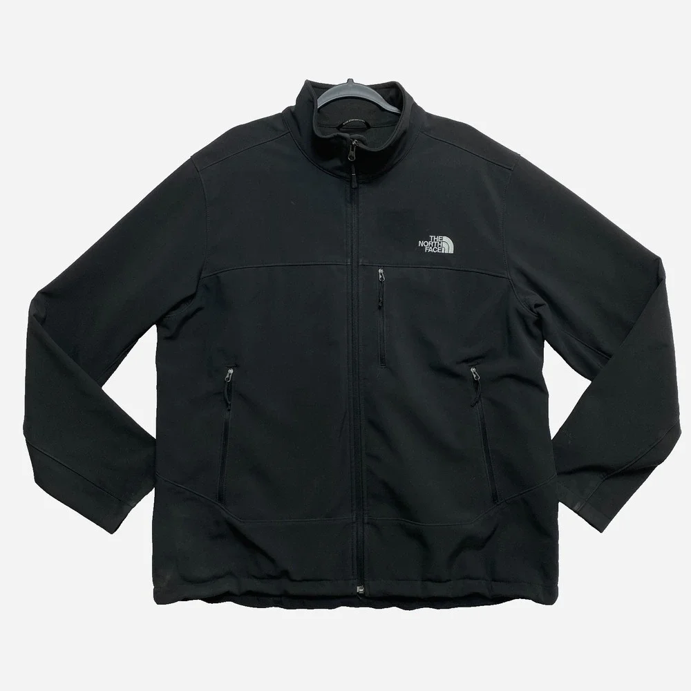 The North Face Jacket Mens XL Black Windwall Softshell Full Zip